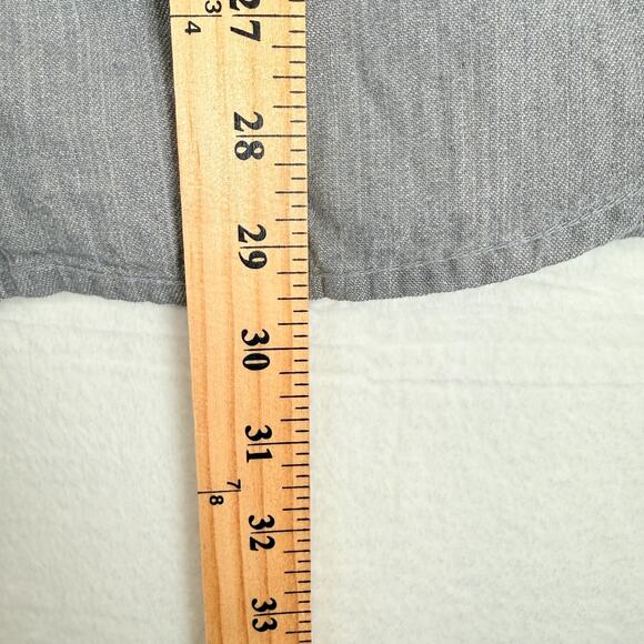 Kenneth Cole Men's Shirt Large Button Up Long Sleeve Gray Tab Shoulder Modern - Picture 9 of 9